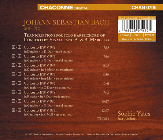 J.S. Bach: The Transcriptions of Concertos by Vivaldi and th