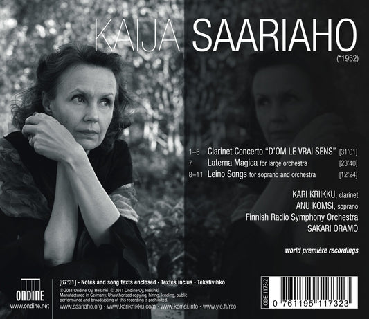 Saariaho: D'OM LE VRAI SENS - Laterna Magica - Leino Songs