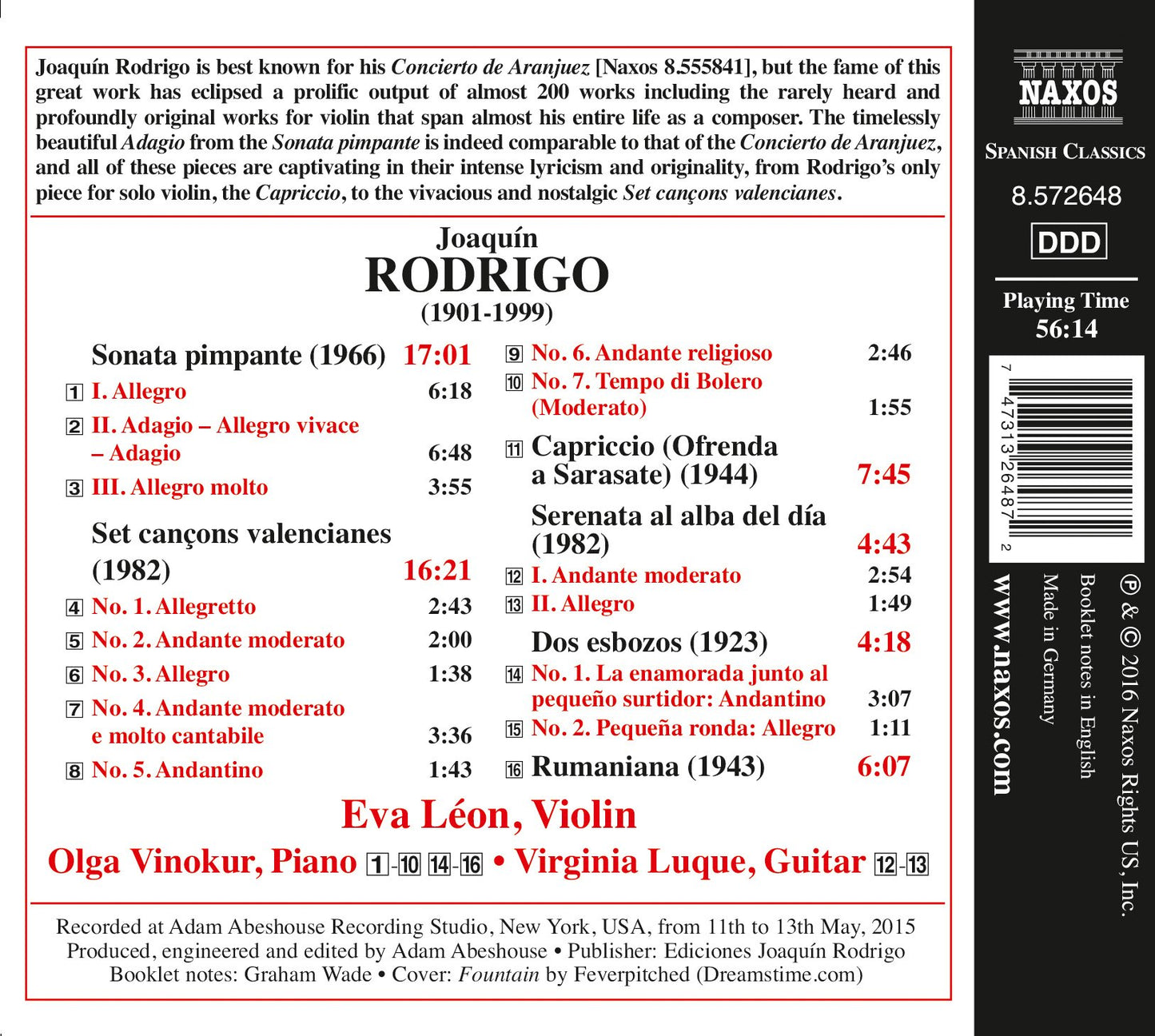 Rodrigo: Chamber Music with Violin