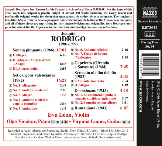 Rodrigo: Chamber Music with Violin