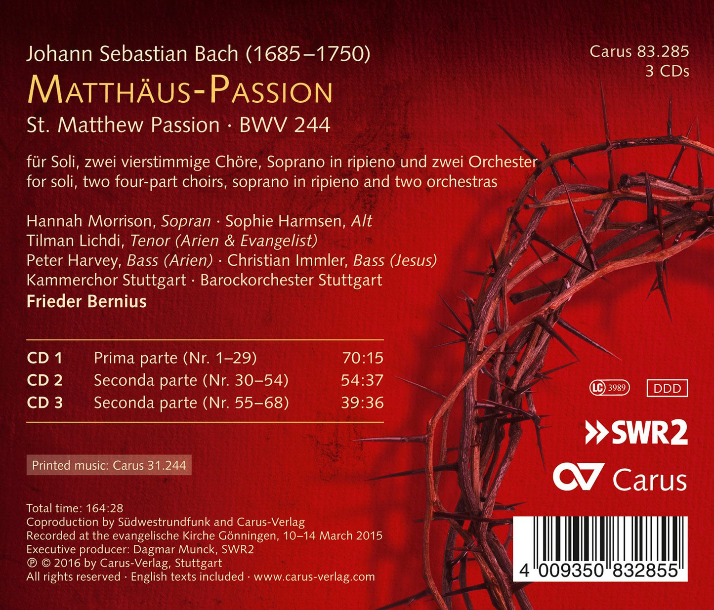 Bach: St. Matthew Passion, BWV 244