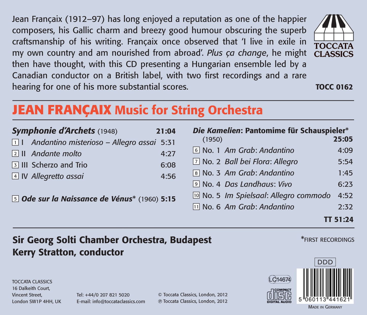 Francaix: Music for String Orchestra