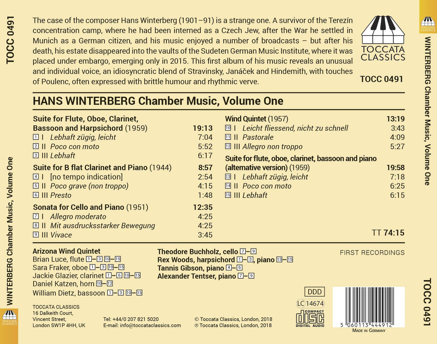 Winterberg: Chamber Music, Vol. 1