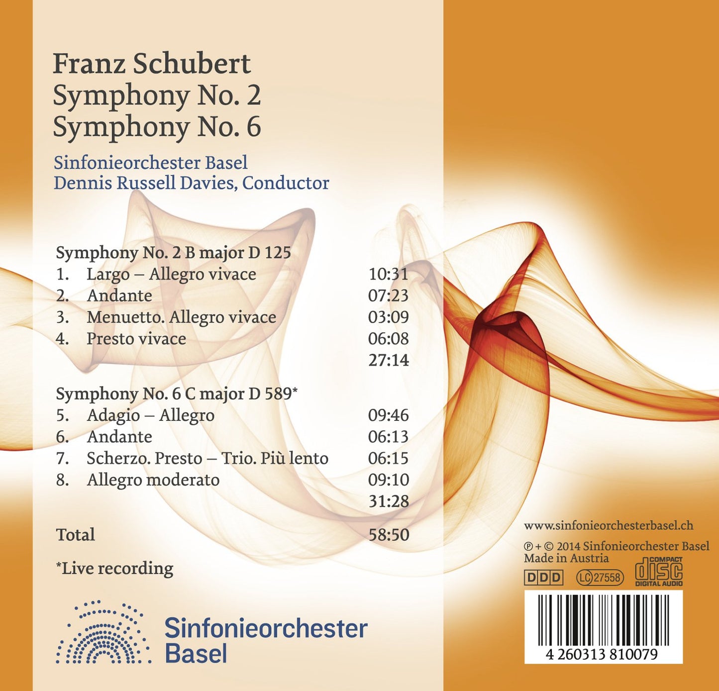 Schubert: Symphonies Nos. 2 & 6