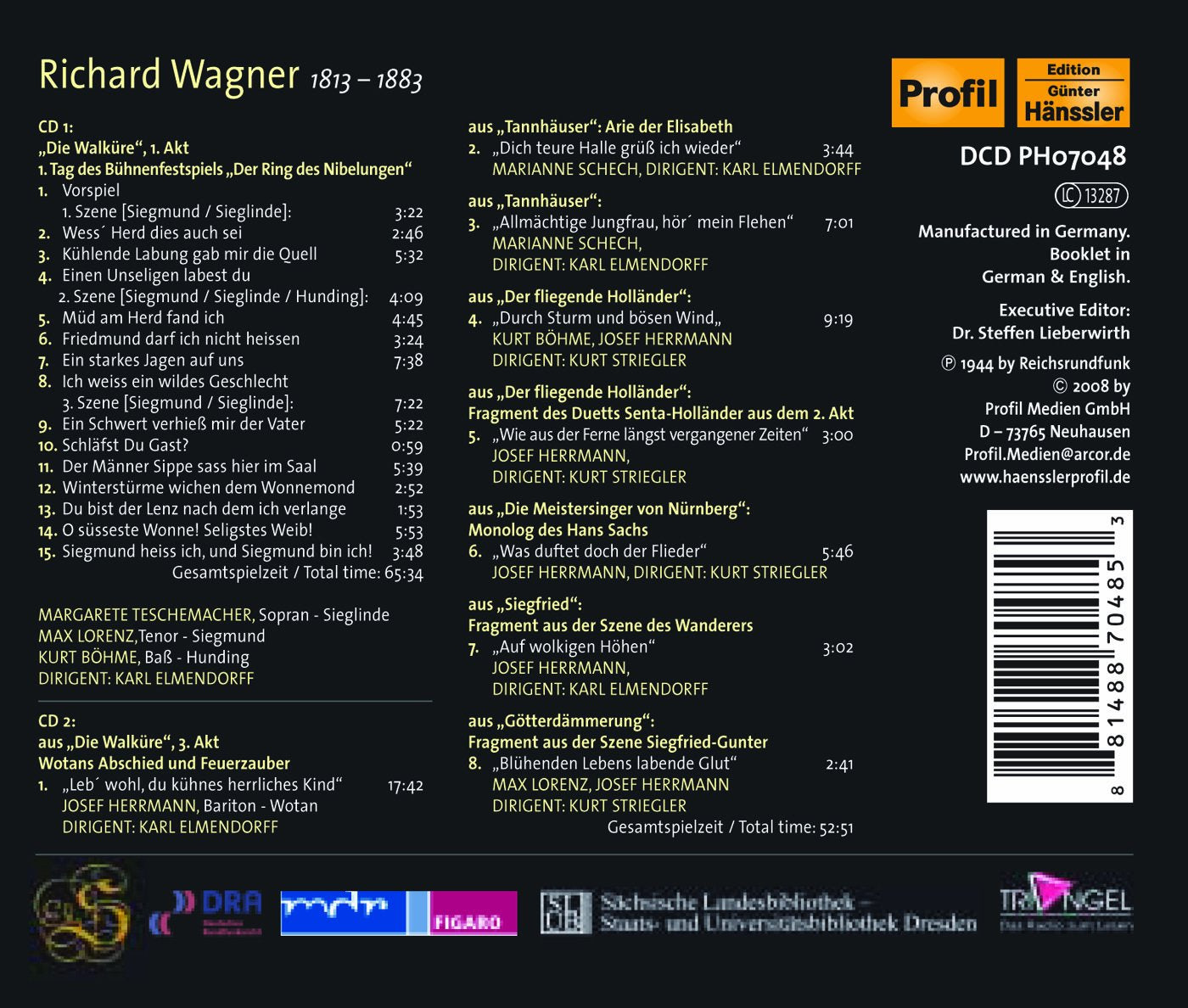 WAGNER, R.: Opera Highlights (Staatskapelle Dresden Edition,