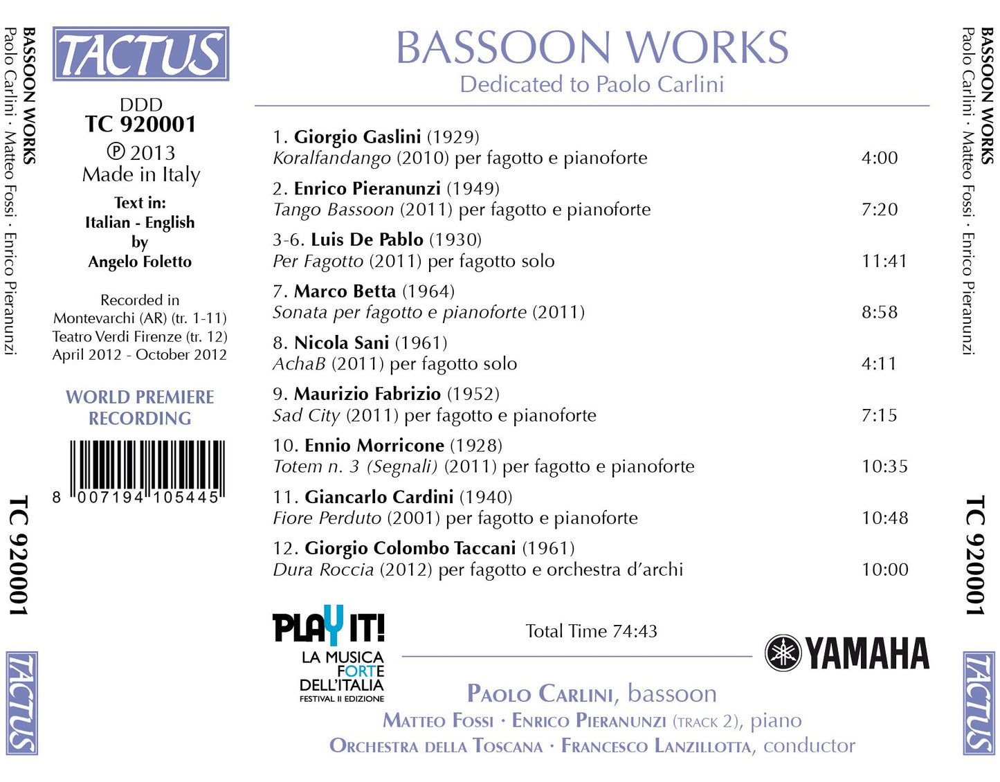 Bassoon Works (Dedicated to Paolo Carlini)