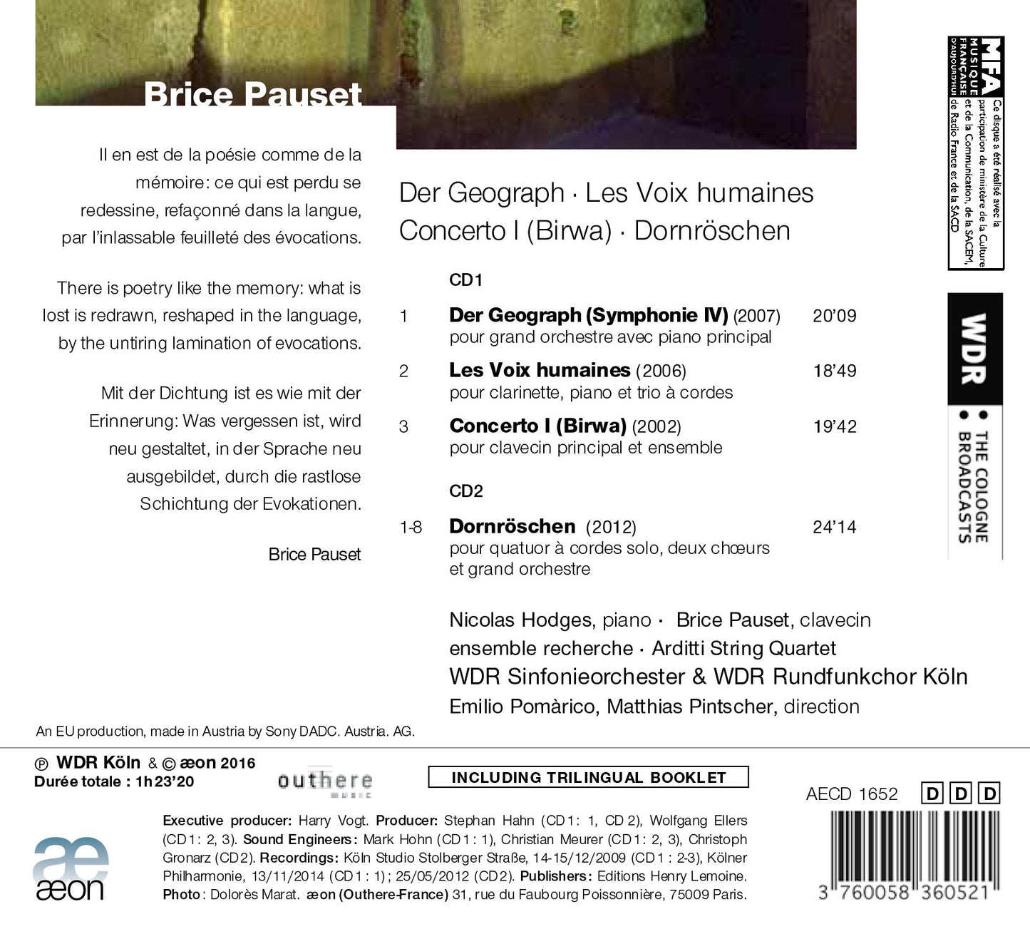 Brice Pauset: Ensemble & Orchestral Works
