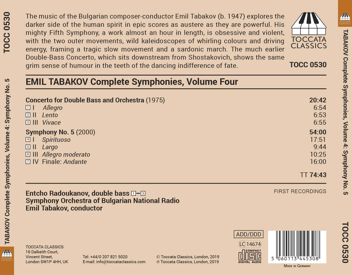 Tabakov: Complete Symphonies, Vol. 4