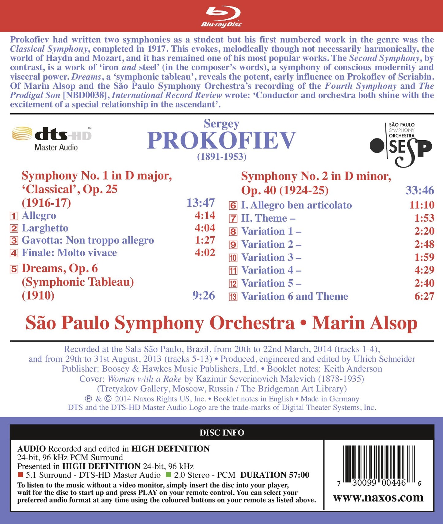 Prokofiev: Symphonies Nos. 1 & 2 - Dreams