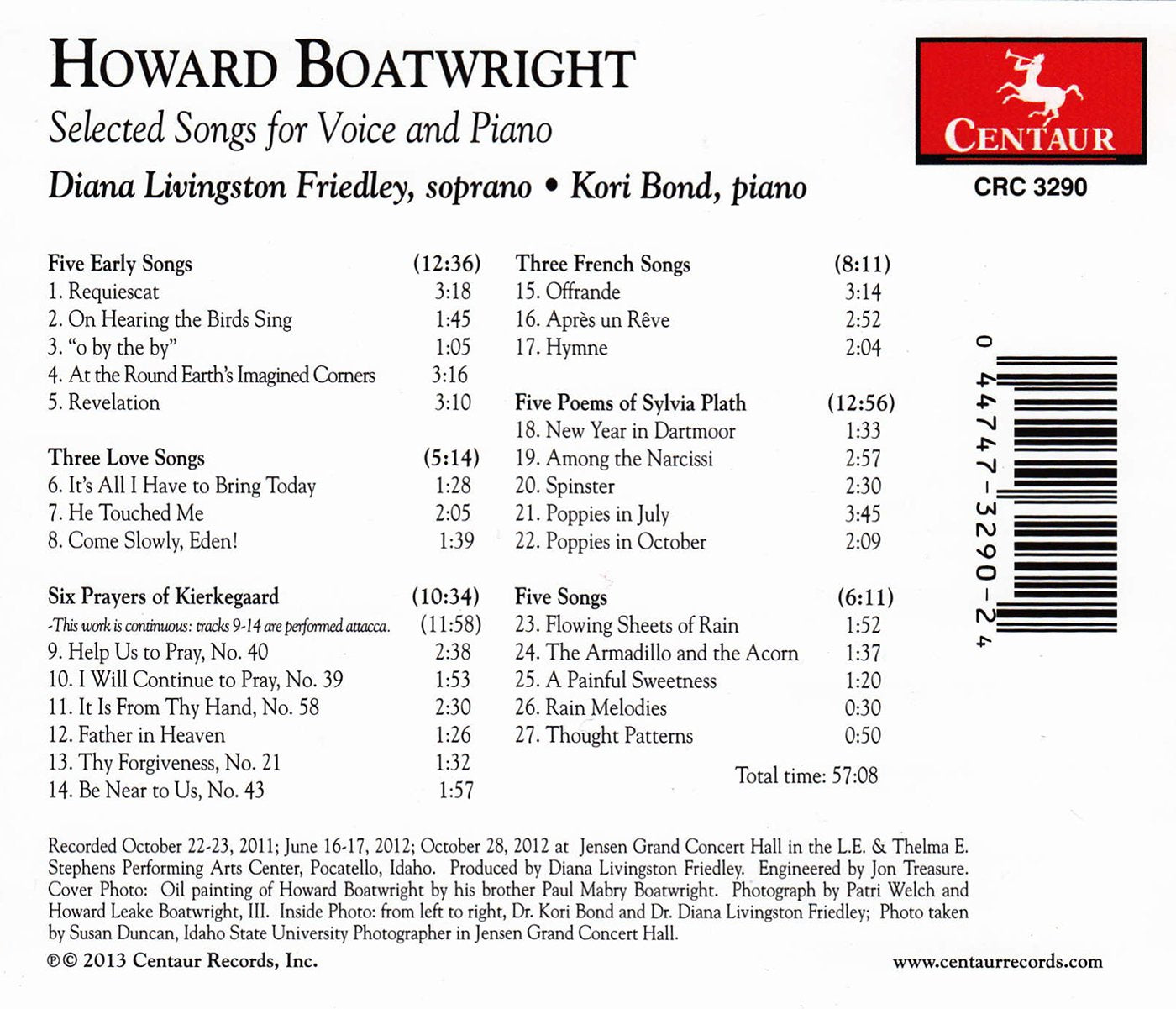 Boatwright: Selected Songs for Voice & Piano
