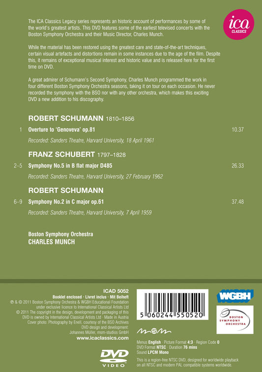 Schumann: Genoveva Overture - Symphony No. 2 - Schubert: Sym