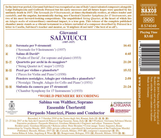 Salviucci: Chamber Works
