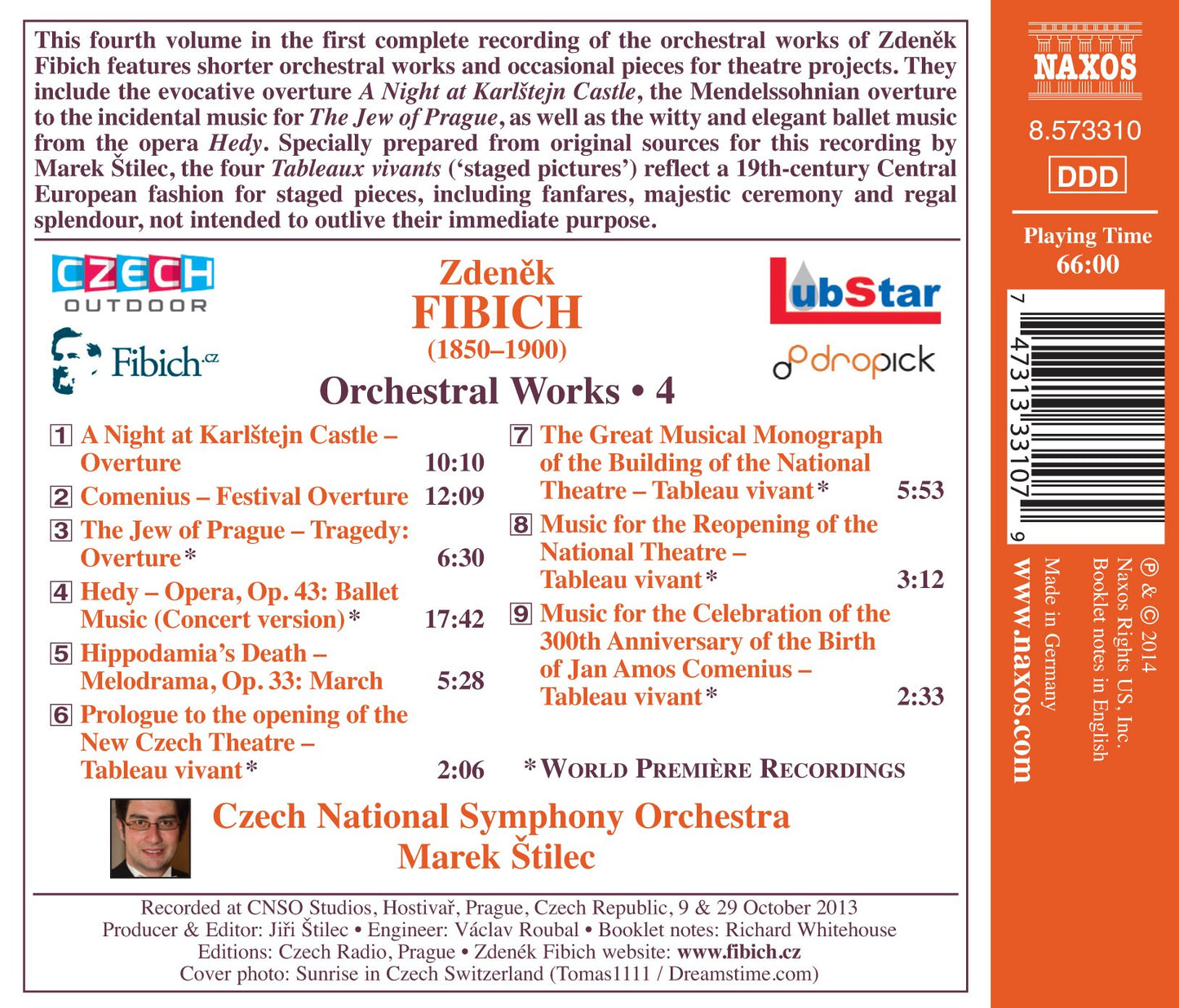 Artwork and Sales Files    Fibich: Orchestral Works