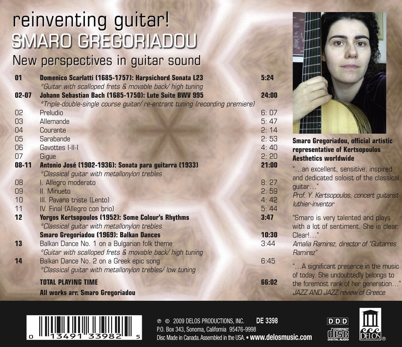 Guitar Recital: Gregoriadou, Smaro - BACH, J.S. / JOSE, A. /