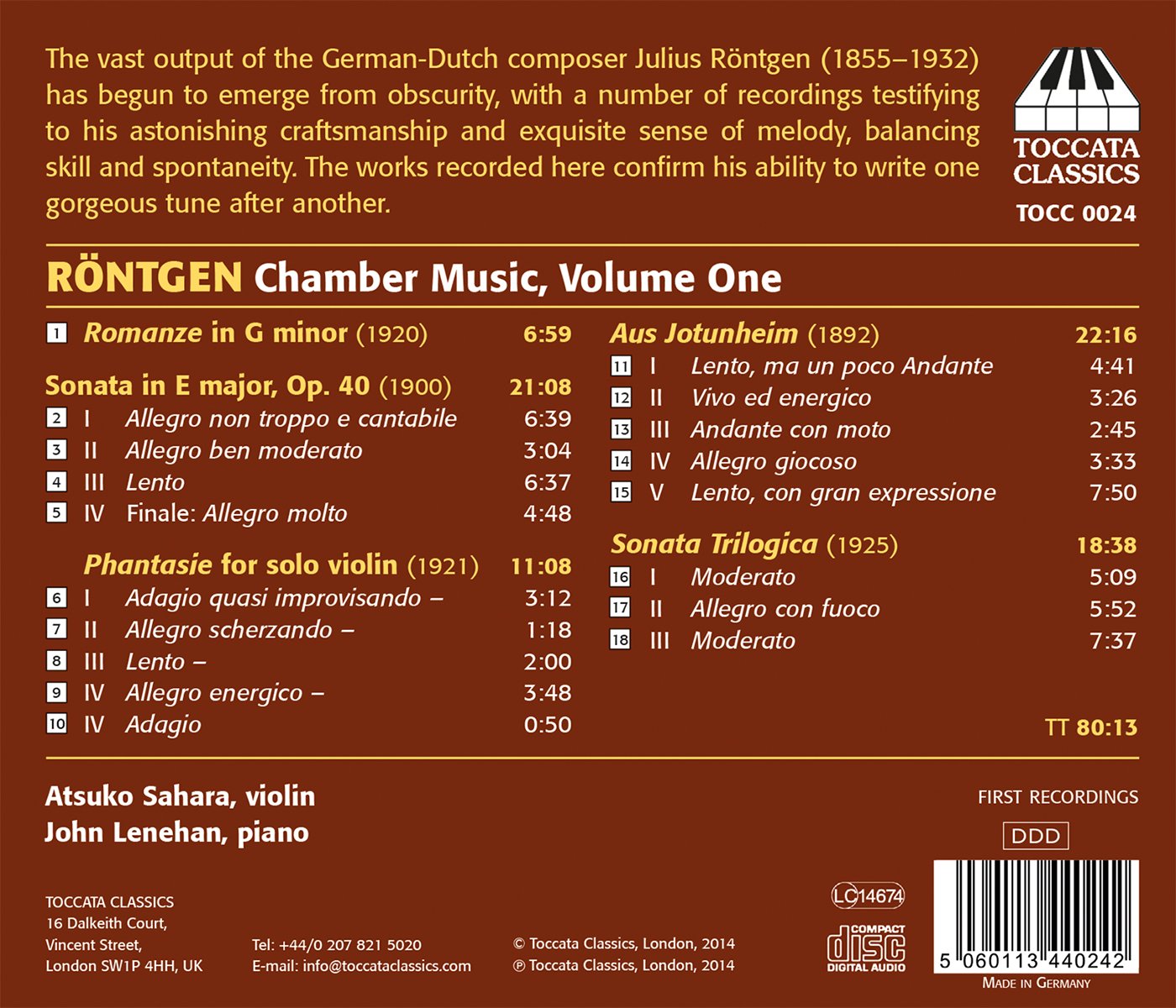 Chamber Music, Vol. 1