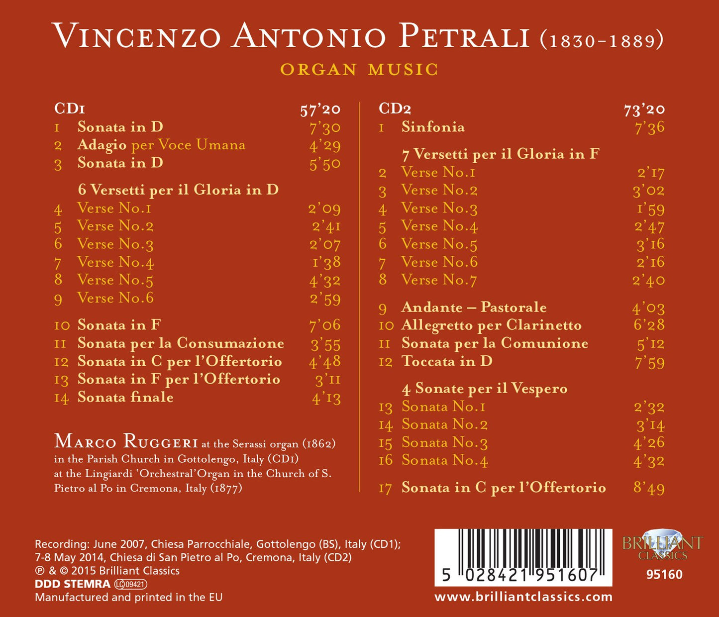 Petrali: Organ Music
