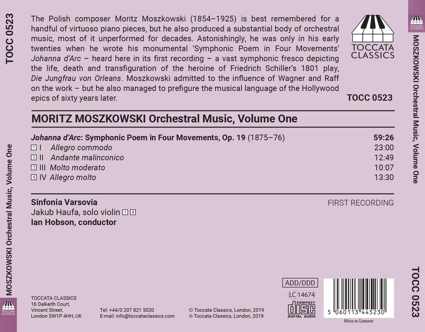 Moszkowski: Orchestral Music, Vol. 1 - Johanna d'Arc