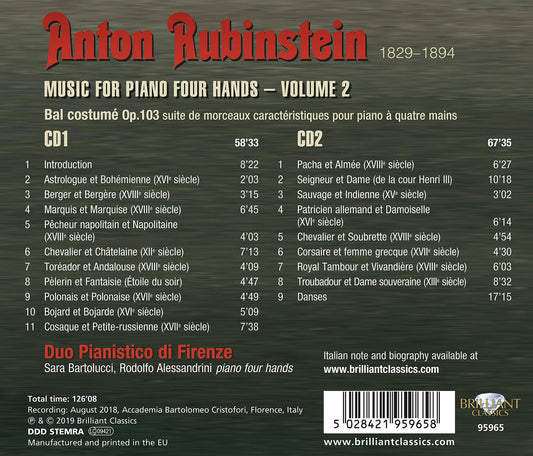 Rubinstein: Music for Piano Four-Hand, Vol. 2. (Duo Pianisti