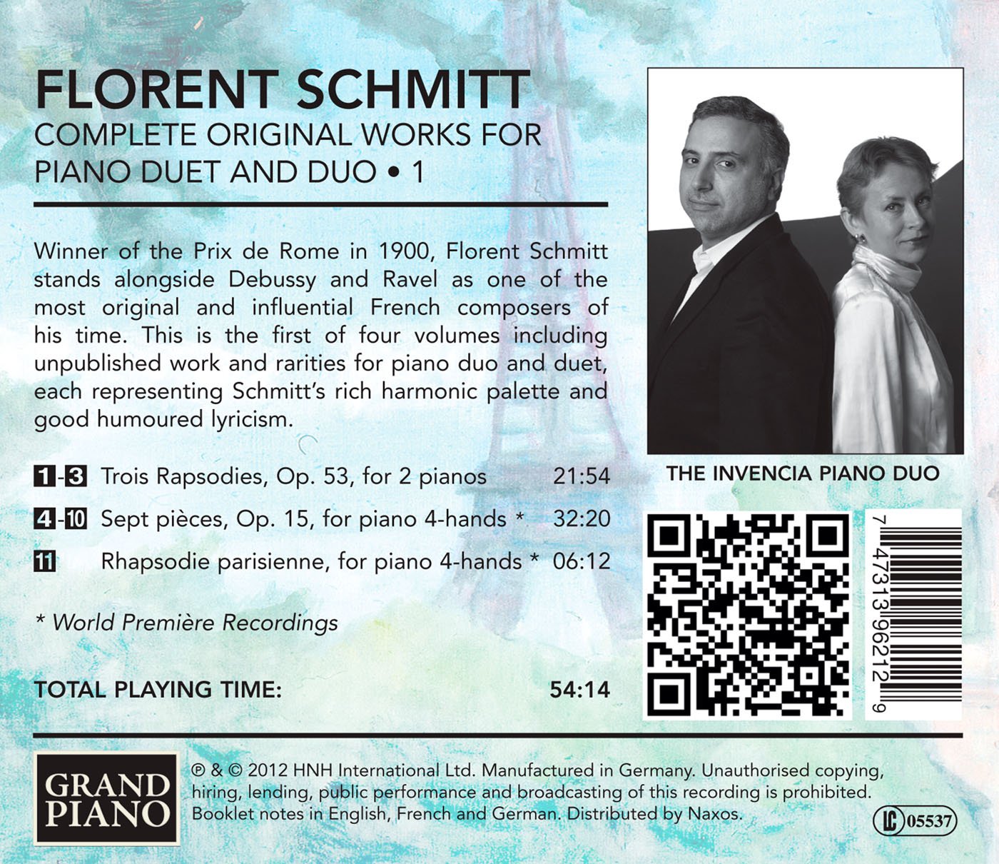 Schmitt: Complete Works for Piano Duet & Duo, Vol. 1