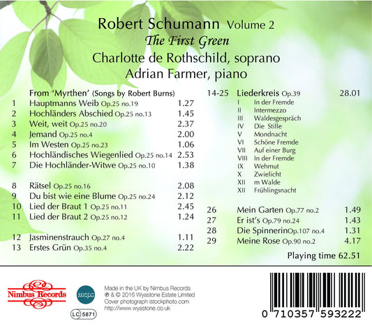 Schumann, Vol. 2 - The First Green