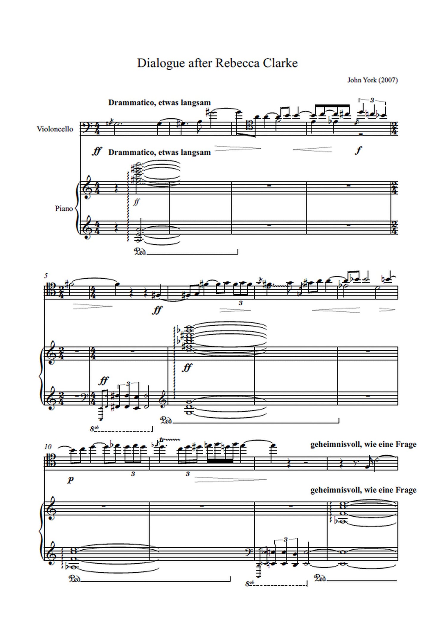 DIALOGUE AFTER REBECCA CLARKE