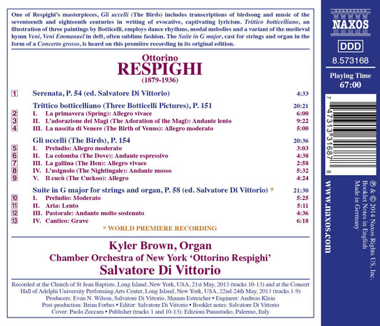 Respighi: Suite in G Major, P. 58, Trittico botticelliano, T