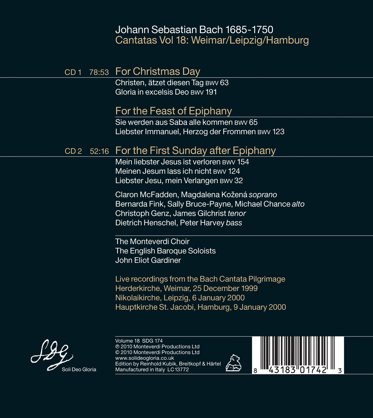Bach: Cantatas, Vol. 18
