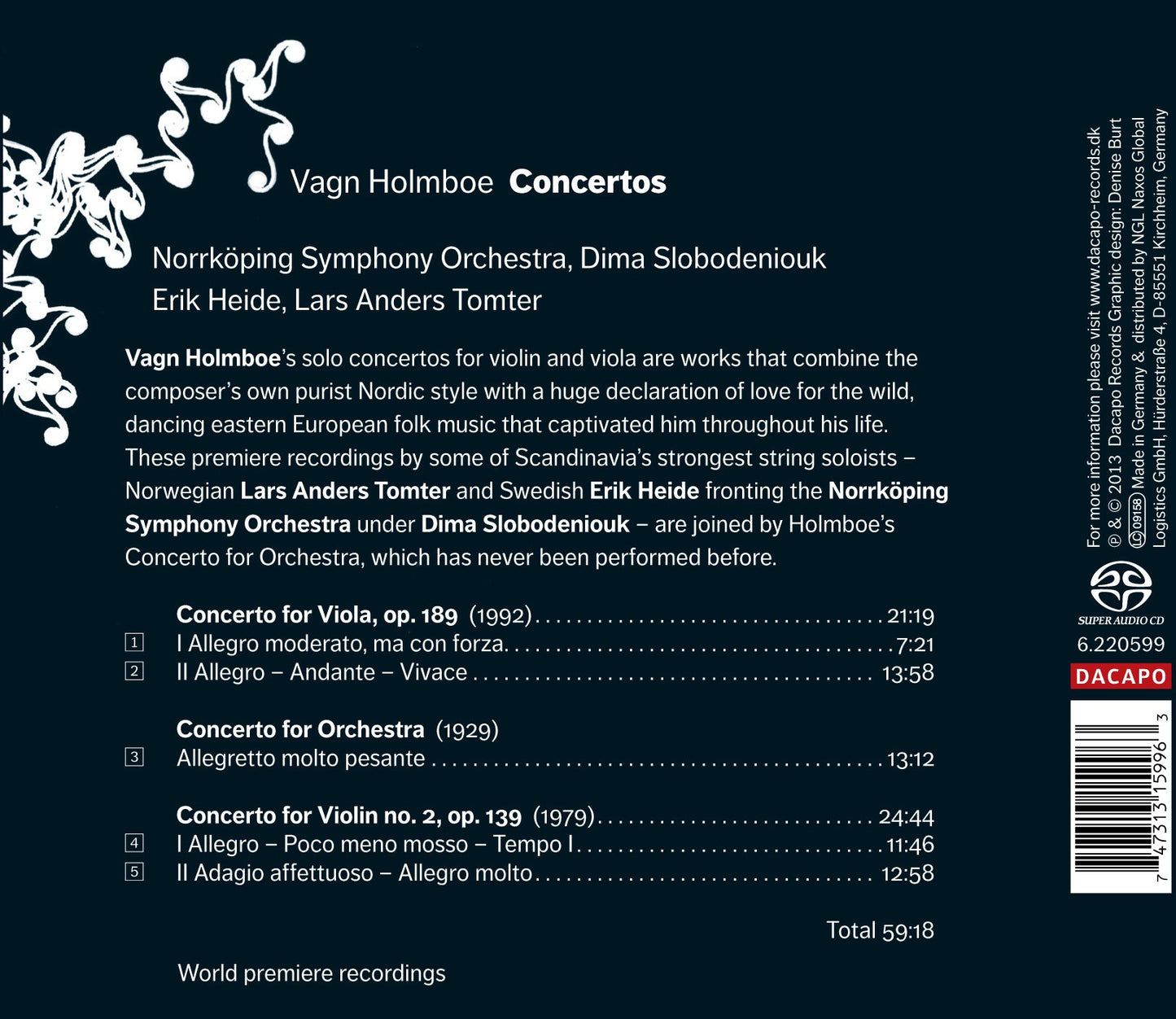 Holmboe: Concertos
