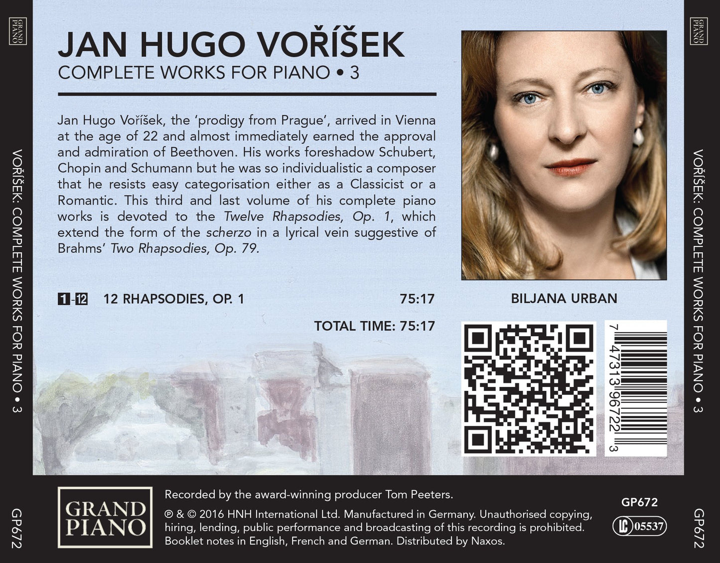 Voríšek: Complete Works for Piano, Vol. 3