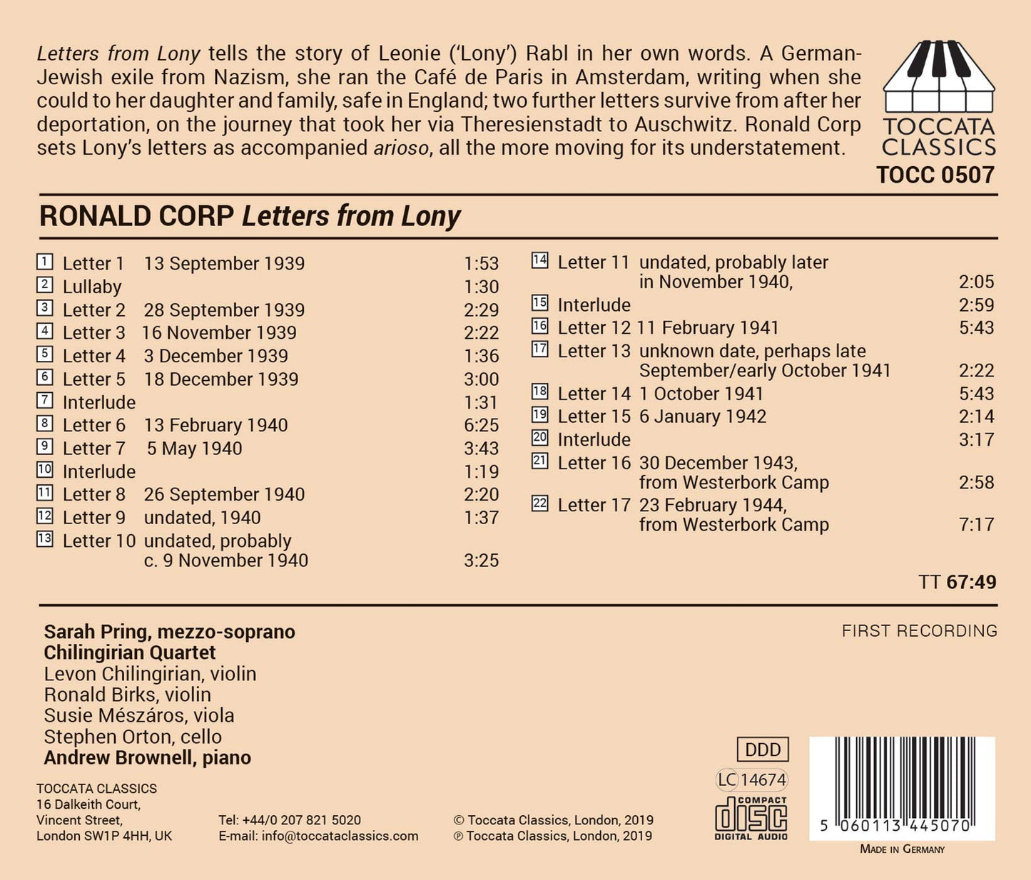 Ronald Corp: Letters from Lony