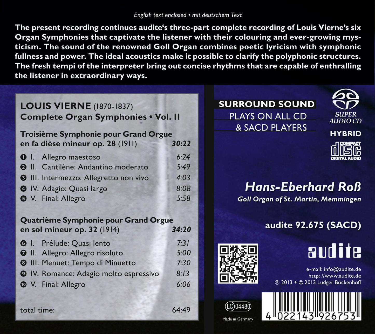Vierne: Complete Organ Symphonies, Vol. 2