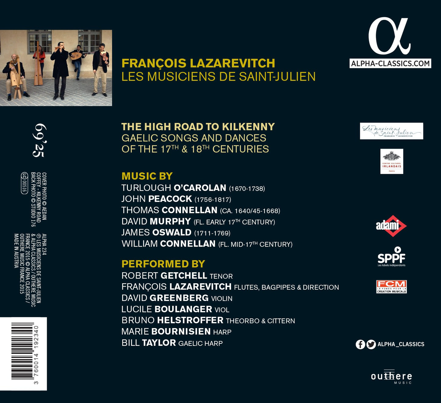 The High Road to Kilkenny: Gaelic Songs & Dances of the 17th