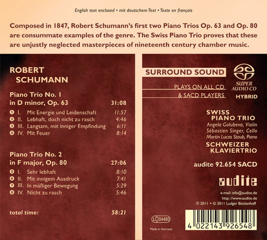Schumann: Piano Trios Nos. 1 & 2