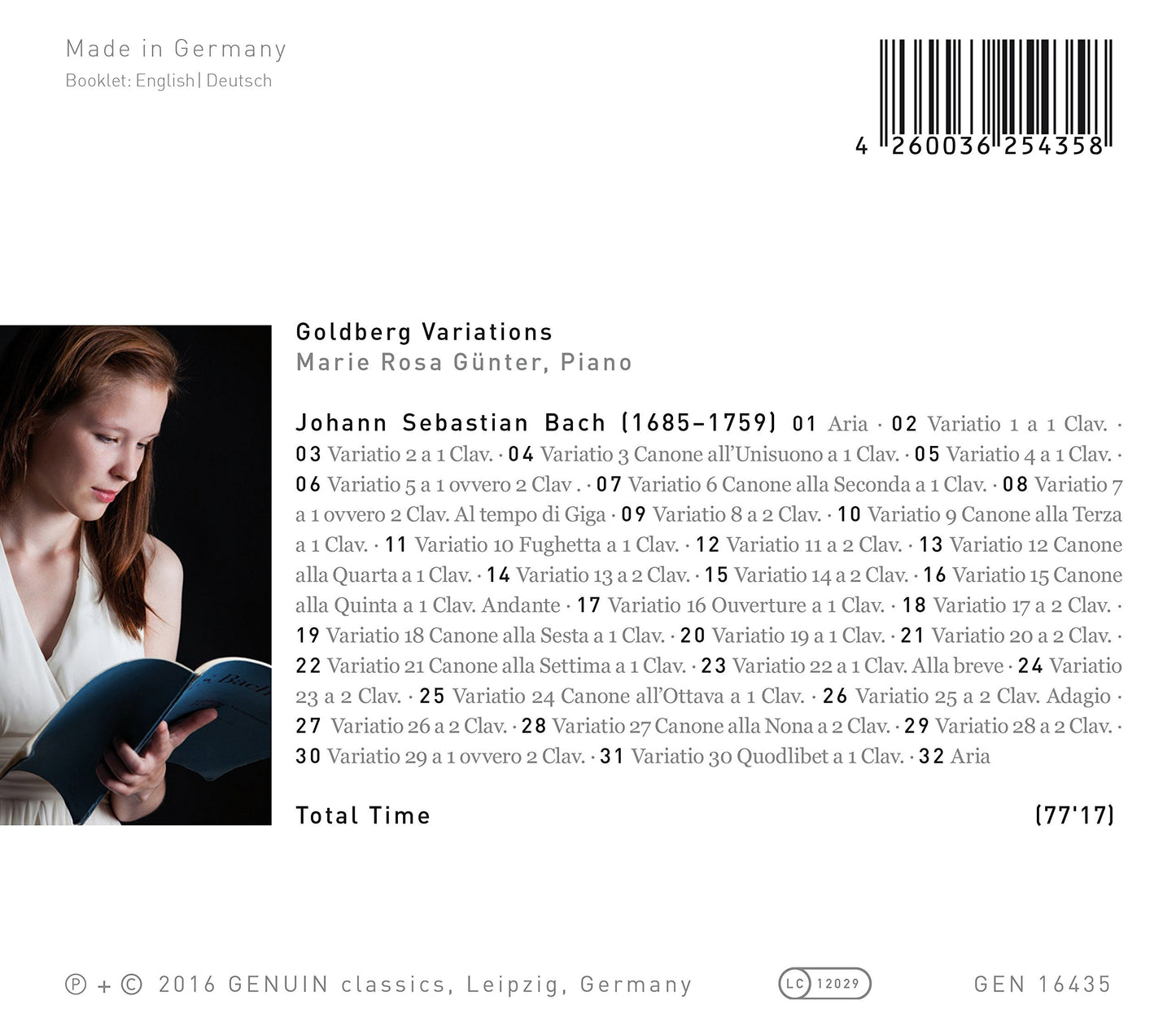 Bach: Goldberg Variations, BWV 988