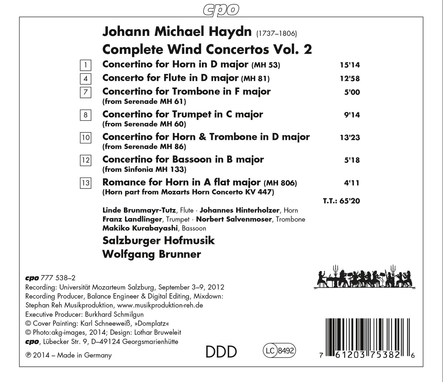 Michael Haydn: Complete Wind Concertos, Vol. 2