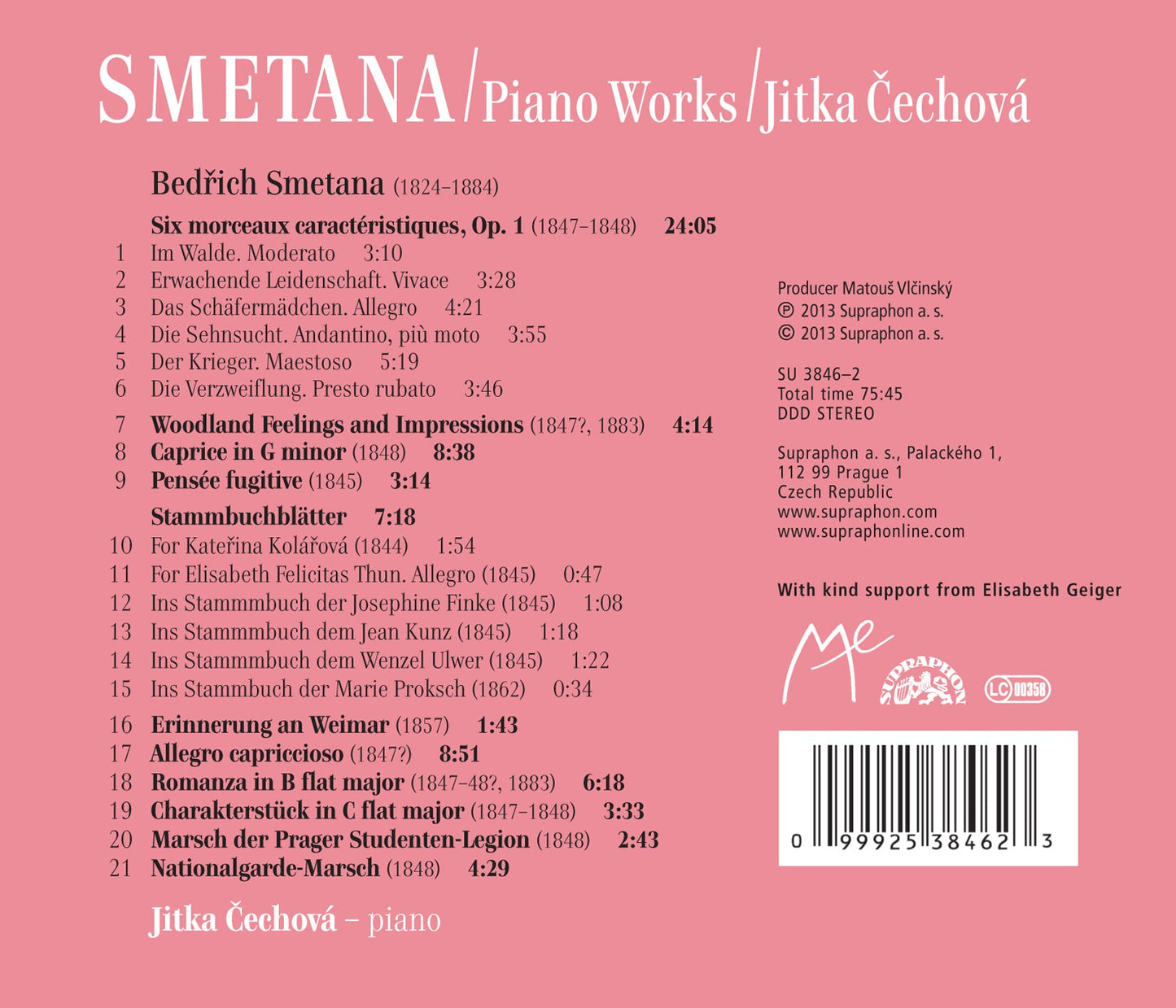 Smetana: Piano Works