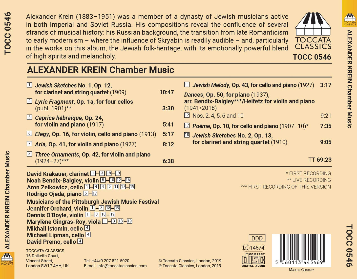 Krein: Chamber Music