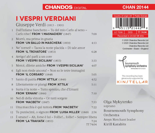 I Vespri Verdiani - Verdi Arias