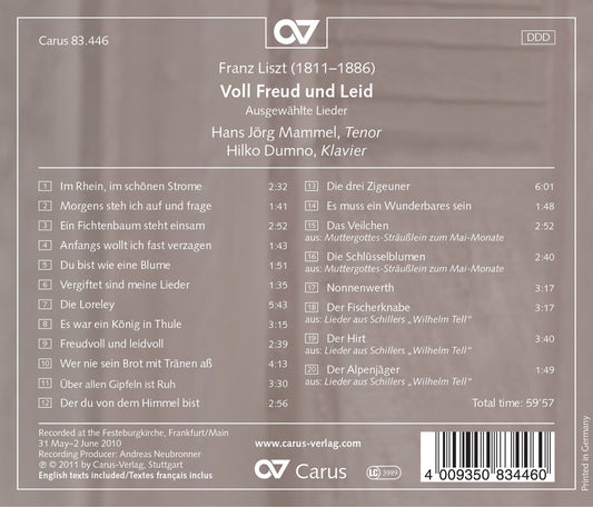 Liszt: Voll Freud und Leid - Ausgewählte Lieder