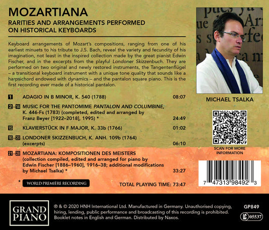 Mozartiana: Rarities and Arrangements Performed on Historica