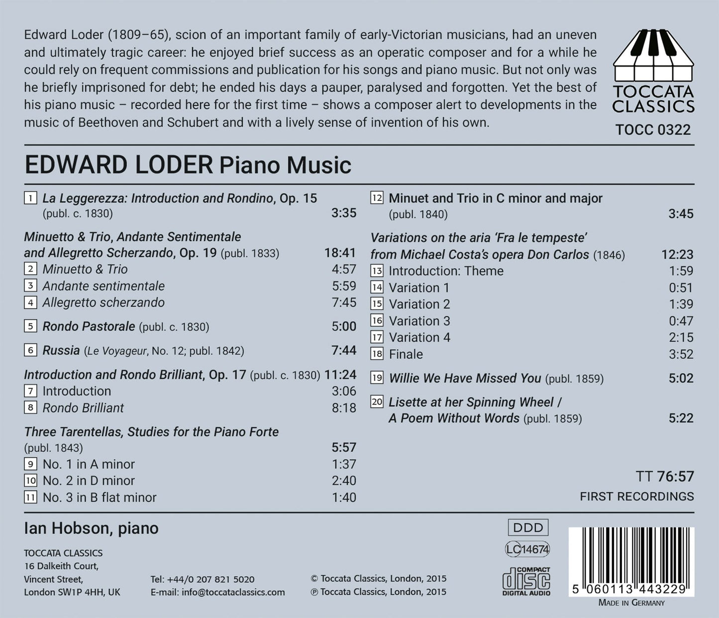 Loder: Piano Music