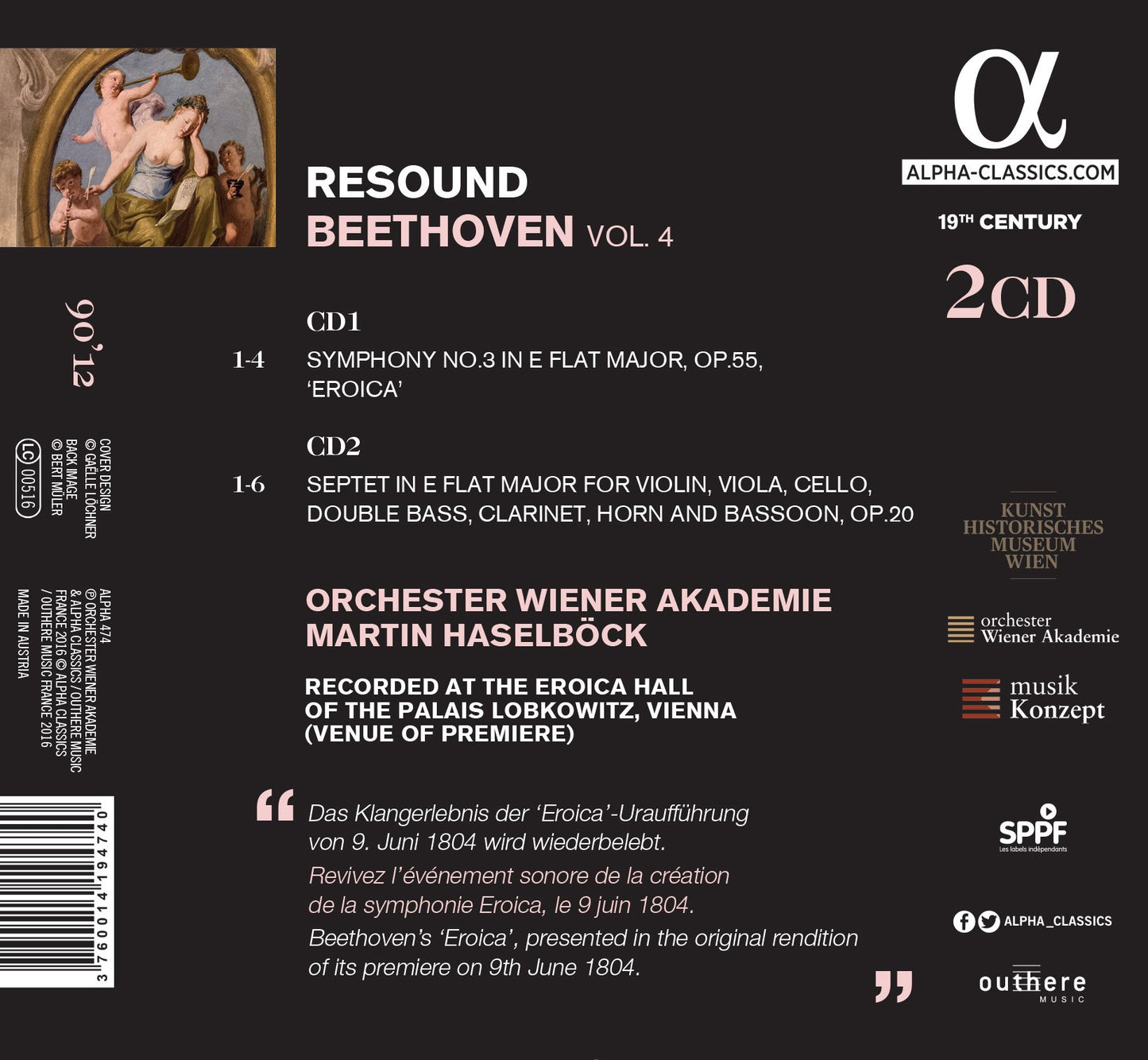 Resound Beethoven, Vol. 4: Symphony No. 3 "Eroica" & Septet,