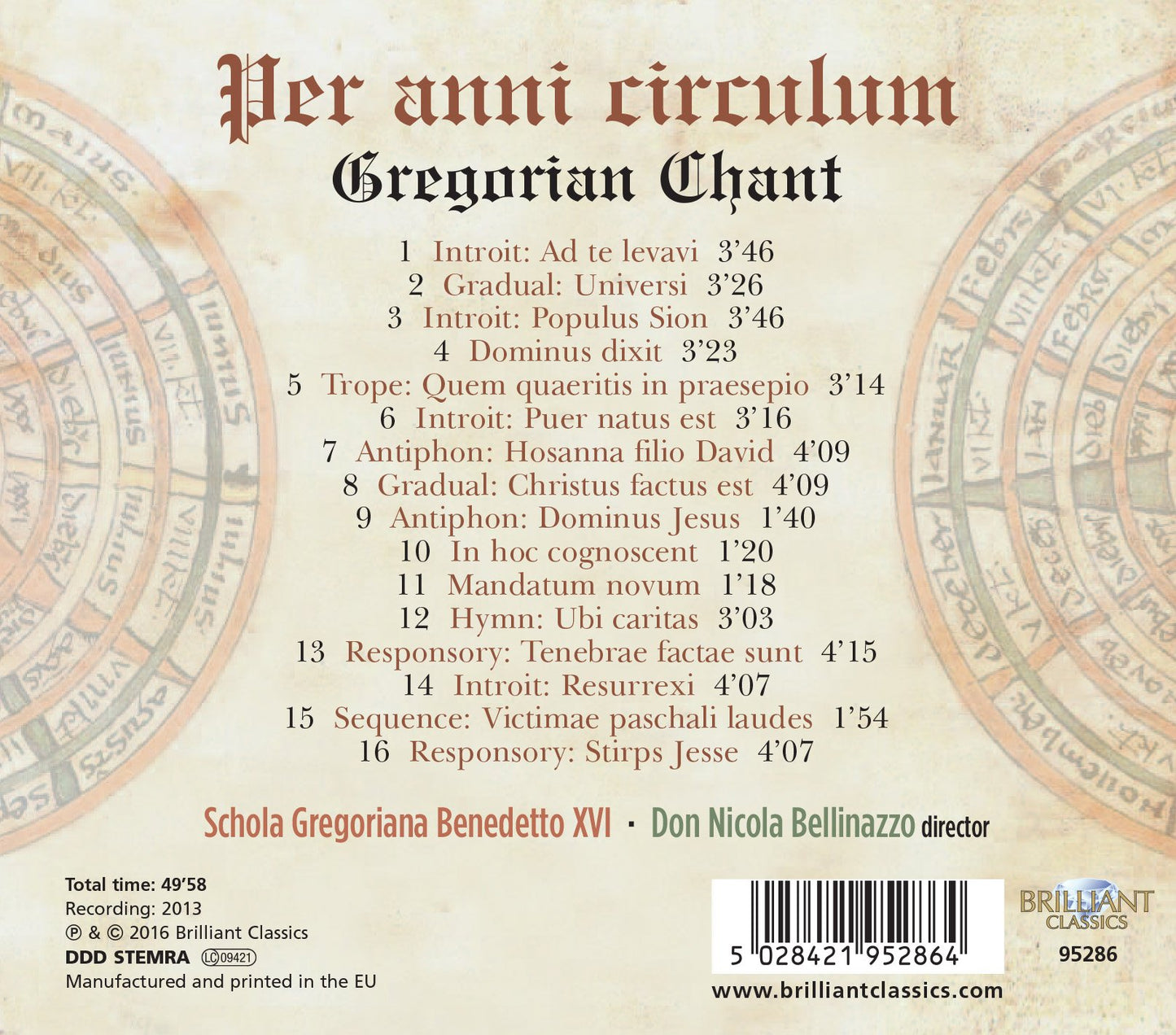 Gregorian Chant: Per Anni Circulum