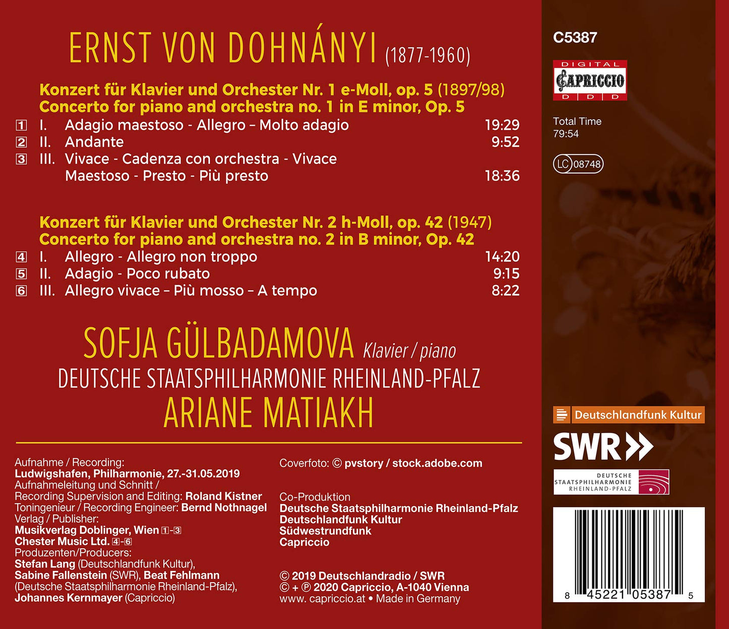 Dohnányi: Piano Concertos Nos. 1 & 2