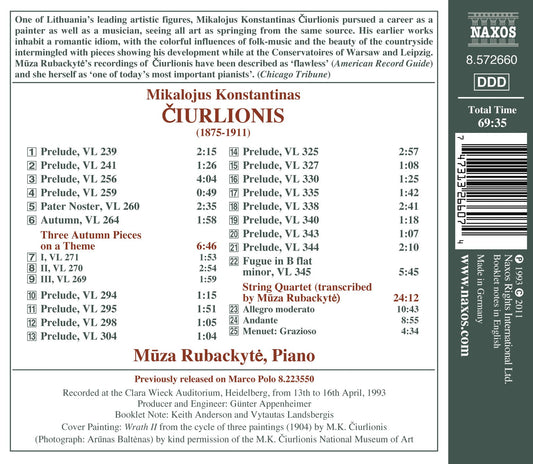Ciurlionis: Piano Music, Vol. 2