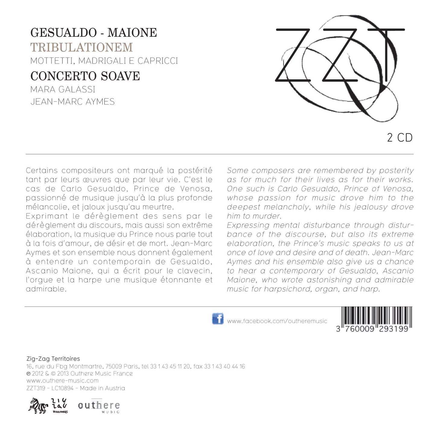 Gesualdo & Maione: Tribulationem (Mottetti, madrigali e capr