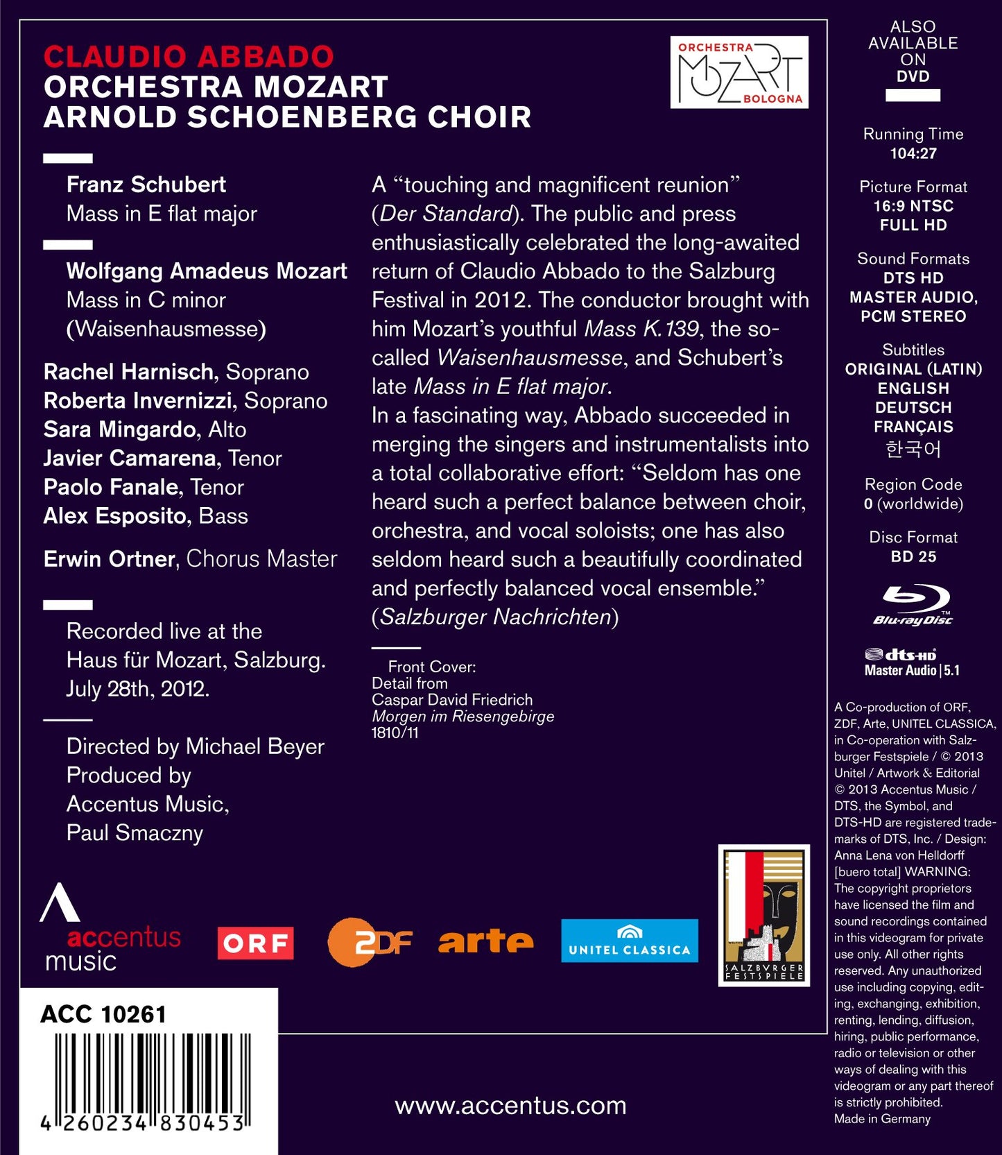 Schubert: Mass in E-flat Major - Mozart: Mass in C Minor