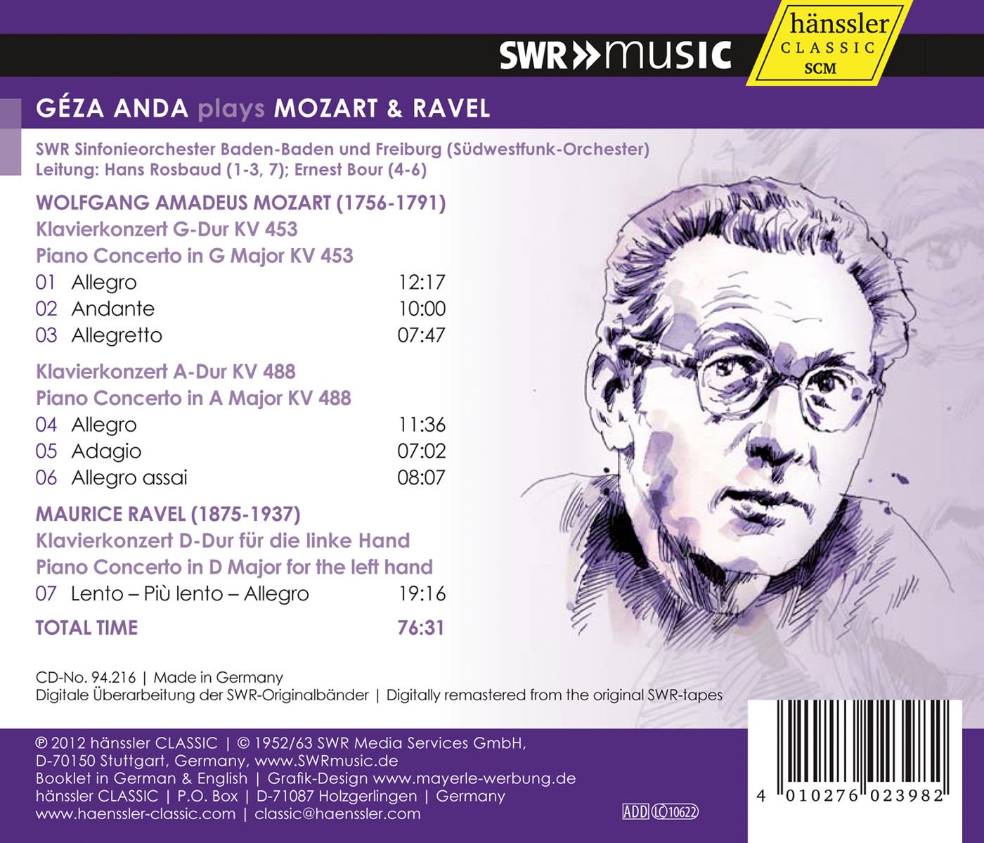 Geza Anda Plays Mozart and Ravel (1952, 1963)