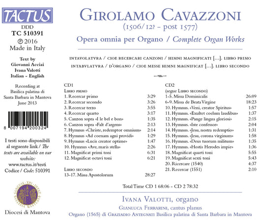 Cavazzoni: Complete Organ Works