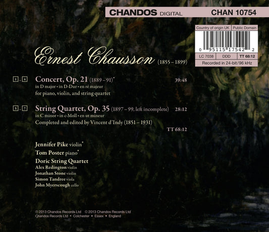 Chausson: Concert for Violin, Piano and String Quartet - Str